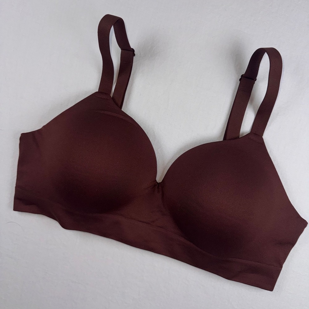 Truekind Wireless Shaper Bra Women Medium Brown Daily Comfort Seamless Support